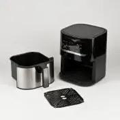 G3 Ferrari FRIGGISANO 4.5 Singolo 4,5 L Indipendente 1500 W Friggitrice ad aria calda Nero, Acciaio inossidabile