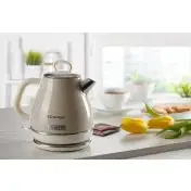 Ariete 2868 Bollitore Elettrico Vintage 1 Litro - Infusi, Tè e Tisane - Autospegnimento - Acciaio Inox - 1 Litro - 1600 Watt - Beige