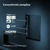 Philips 32PHS6009 Televisione Smart TV 32 Pollici Led Hd Dolby Audio