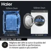 Haier HW80-BP14929A-S lavatrice Caricamento frontale 8 kg 1400 Giri/min Bianco