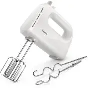Philips Daily Collection Sbattitore elettrico da 300 W con fruste e ganci impastatori HR3705/00