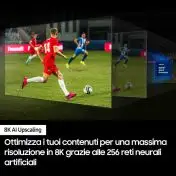 Samsung QE65QN800CDTXZT Televisione Smart TV 65 Pollici Qled 8K Neo Graphite Black NQ8 AI GEN2 Processor 8K AI Upscaling Infinity One Design Dolby Atmos