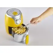Ariete Airy fryer mini Singolo 2 L Indipendente 1000 W Friggitrice ad aria calda Argento, Bianco, Giallo