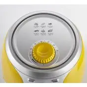 Ariete Airy fryer mini Singolo 2 L Indipendente 1000 W Friggitrice ad aria calda Argento, Bianco, Giallo
