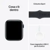 Apple Watch SE GPSCassa 44mm in Alluminio Mezzanotte con Cinturino Sport Mezzanotte - M/L
