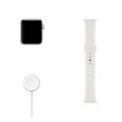 Apple Watch Series 3 GPS, 38mm in alluminio argento con cinturino Sport Bianco