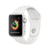 Apple Watch Series 3 GPS, 38mm in alluminio argento con cinturino Sport Bianco