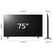 LG 75NANO82T6B Televisione Smart TV 75 Pollici Led 4K NANOcell Serie NANO82 3 HDMI