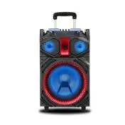 New Majestic DJB-292 BT USB SD AX Sistema PA trolley 160 W Nero, Rosso