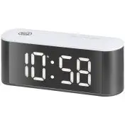Trevi EC 883 BL Orologio da tavolo digitale Rettangolare Nero, Bianco