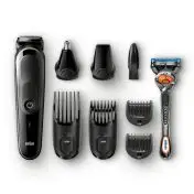 Braun Multigroomer Rifinitore 8-In-1 Tutto-In-1 MGK5060 Rasoio Barba Elettrico, Rifinitore E Tagliacape