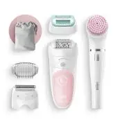 Braun Silk-épil 5 Wet&Dry Silk-épil 5 5-875 Beauty Set Per Le Prime Epilazioni 4-In-1 Wet&Dry Senza Fili – Epilatore Donna, Rasoio, Rifinitore, Kit Pulizia Viso