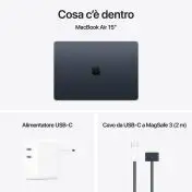 Apple MacBook Air 15'' M4 chip 10-core CPU 10-core GPU, 16GB, 256GB SSD - Mezzanotte