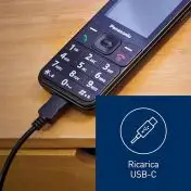 Panasonic KX-TF200 Telefono Cellulare, Dual-Band GSM, LCD TFT 2,4" a Colori