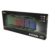 Trust GXT 830-RW-C tastiera USB QWERTY Italiano Nero, Verde