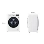 LG F2WV7S8P1 Lavatrice Slim Intelligente AIDD 8.5kg Vapore TurboWash 1400 Giri/min Carica frontale Classe A+++-30%