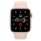 Apple Watch Series 5 GPS + Cellular, 44mm in alluminio oro con cinturino Sport Rosa sabbia