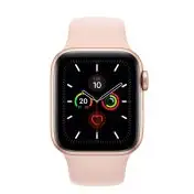 Apple Watch Series 5 GPS, 40mm in alluminio oro con cinturino Sport Rosa sabbia