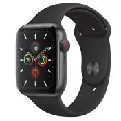 Apple Watch Series 5 GPS + Cellular, 44mm in alluminio grigio siderale con cinturino Sport Nero