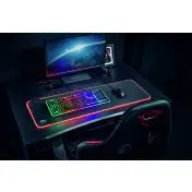 Trust GXT 764 Glide-Flex XXL RGB Tappetino per mouse per gioco da computer Nero