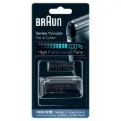 Braun Series 1 Testina di Ricambio per Rasoio Elettrico Uomo 10B. Per Un Rasoio Come Nuovo Ogni Giorno. Nero