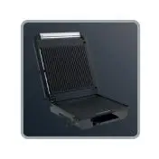 Rowenta GR242D Inicio Grill Adjust, Griglia Multifunzione per Carne e Verdura, 3 Livelli di Cottura, 2000 W, Ghisa