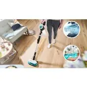 Bosch Scopa elettrica lavapavimenti 2in1 Unlimited 7 ProHygienic Aqua Bianco