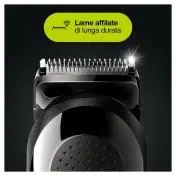 Braun MGK3220 Regolabarba Uomo 6-In-1, Rifinitore Viso, Naso E Orecchie E Tagliacapelli. Nero