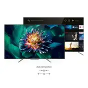 TCL 55C715 55 pollici QLED TV, 4K Ultra HD, Smart TV con sistema Android 9.0 (HDR 10+, Micro dimming, Dolby Vision-Atmos), Controllo Vocale Hands-Free, Design ultra sottile in alluminio e se