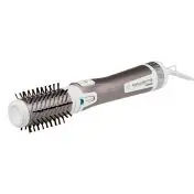 Rowenta Brush Activ Premium Care CF9540 Spazzola Rotante e Asciugante per Volume, Doppio Generatore di Ioni, con Setole Naturali, 1000 W, Rosa Cannella/Bianco/Alluminio