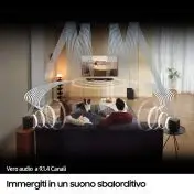 Samsung Soundbar HW-Q930D/ZF Serie Q, 17 Speaker, Wireless Dolby Atmos, Audio a 9.1.4 Canali, Q-Simphony, Alexa integrato e compatibile con Google Assistant, Titan Black