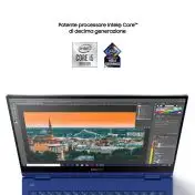 Samsung Galaxy Book Flex 13,3” Royal Blue Touch Screen S Pen Intel® Core™ i5 di decima generazione Windows 10 Home Wi-Fi 6 RAM 12GB Memoria 512GB Batteria 69,7Wh Lettore impronte digitali