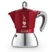 Bialetti Moka Induktion 0,28 L Rosso, Acciaio inossidabile