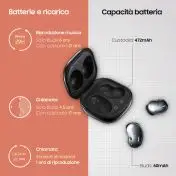 Samsung Galaxy Buds Live, Mystic Black Auricolare Wireless In-ear Musica e Chiamate Bluetooth Nero