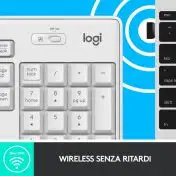 Logitech MK295 Kit Mouse e Tastiera Wireless – Tecnologia SilentTouch, Tastierino Numerico, Tasti Scelta Rapida, Tracciamento Ottico Avanzato, Ricevitore USB Nano, Senza Lag, Meno 90% di Rum