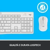 Logitech MK295 Kit Mouse e Tastiera Wireless – Tecnologia SilentTouch, Tastierino Numerico, Tasti Scelta Rapida, Tracciamento Ottico Avanzato, Ricevitore USB Nano, Senza Lag, Meno 90% di Rum