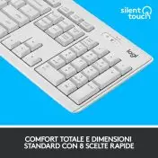 Logitech MK295 Kit Mouse e Tastiera Wireless – Tecnologia SilentTouch, Tastierino Numerico, Tasti Scelta Rapida, Tracciamento Ottico Avanzato, Ricevitore USB Nano, Senza Lag, Meno 90% di Rum