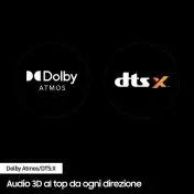 Samsung Soundbar HW-Q600C/ZF Serie Q, 9 speaker, Wireless Dolby Atmos, Audio a 3.1.2 canali, Q-Simphony, Compatibile con Alexa e Google Assistant, Black