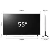 LG 55QNED80T6A Televisione Smart TV 55 Pollici QNED 4K Serie QNED80 3 HDMI