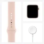 Apple Watch Serie 6 GPS + Cellular, 44mm in alluminio oro con cinturino Sport Rosa sabbia