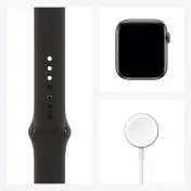 Apple Watch Serie 6 GPS + Cellular, 44mm in alluminio grigio siderale con cinturino Sport Nero