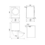 Smeg DT182IT asciugatrice Libera installazione Caricamento frontale 8 kg A++ Bianco