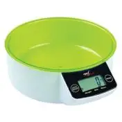 Melchioni Allegra WV Verde, Bianco Superficie piana Rotondo Bilancia da cucina elettronica