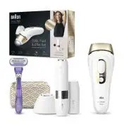 Braun Silk-expert Pro Pro 5 PL5139 Silk expert, Epilatore Luce Pulsata IPL, Sistema di Epilazione Permanente dei Peli Visibili per Donna, Bianco/Oro
