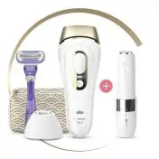 Braun Silk-expert Pro Pro 5 PL5139 Silk expert, Epilatore Luce Pulsata IPL, Sistema di Epilazione Permanente dei Peli Visibili per Donna, Bianco/Oro