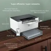 HP LaserJet Stampante M209dw, Bianco e nero, Stampante per Abitazioni e piccoli uffici, Stampa, Stampa fronte/retro, dimensioni compatte, risparmio energetico, Wi-Fi dual band