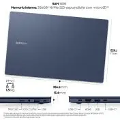 Samsung Galaxy Book , 15.6”, Windows 11 ready, Intel Core i3, 8 GB RAM, 256 GB SSD, Denim Blue