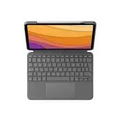 Logitech Combo Touch Custodia con Tastiera per iPad Air (4. gen - 2020) - Tastiera Retroilluminata Rimovibile, Trackpad Click-Anywhere, Smart Connector - Grigio.