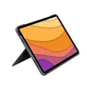 Logitech Combo Touch Custodia con Tastiera per iPad Air (4. gen - 2020) - Tastiera Retroilluminata Rimovibile, Trackpad Click-Anywhere, Smart Connector - Grigio.