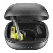 Cellularline SPRINTER Auricolare Bluetooth® con archetto modellabile e custodia di trasporto, con play time totale di oltre 30 ore ideali per lo sport Nero
